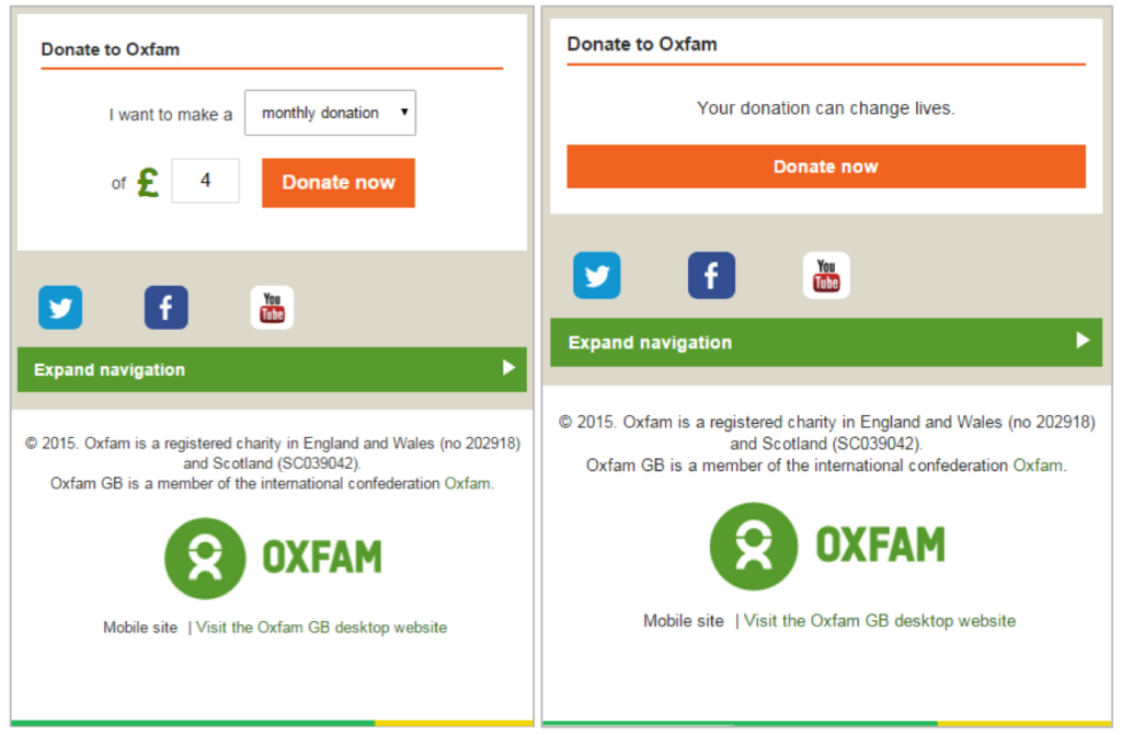 AB test van Oxfam Novib